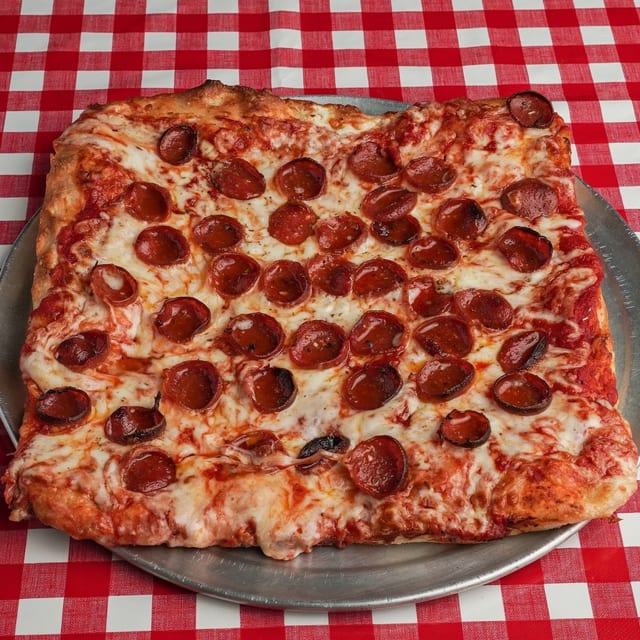 Buffalo Pan Style Pizza.