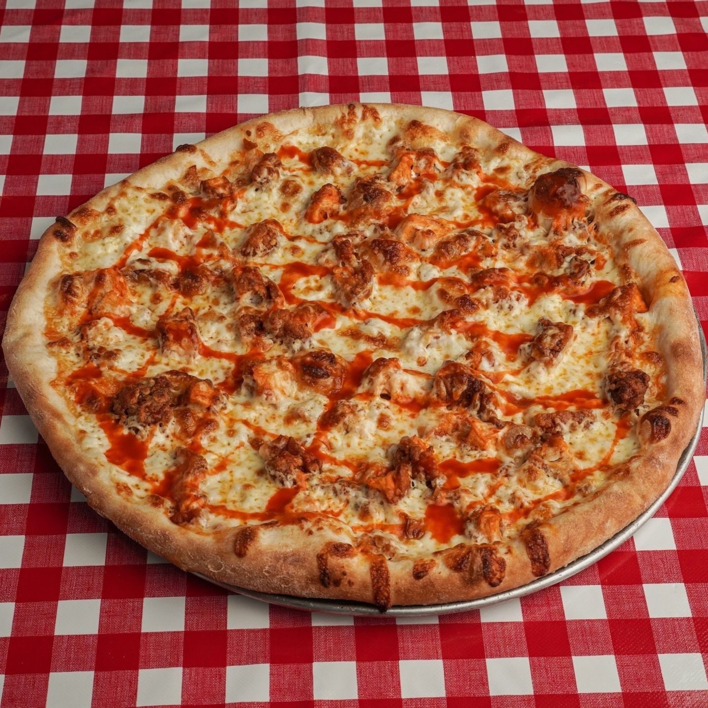Buffalo Chicken Finger Pizza.